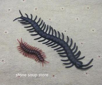 

10/24pcs April Fool's Day Toys Realistic Centipede Simulation Bug Scolopendra Chilopod Scary insect Holloween Trick Joke Toys