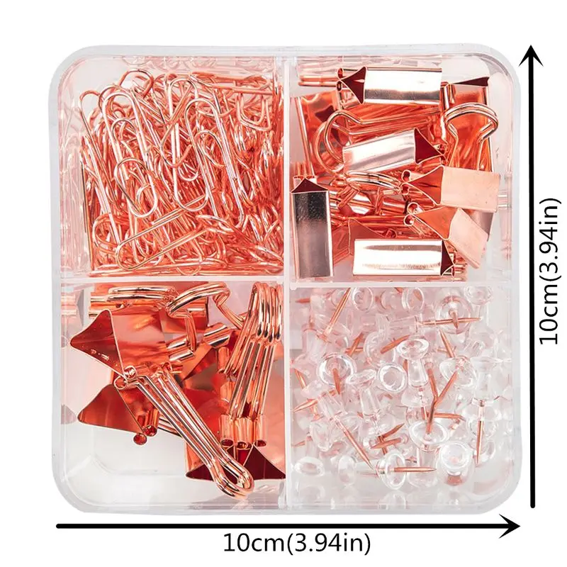 Скрепки для бумаги, зажимы, набор штифтов с коробкой для офиса, школы, товары для дома