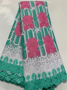 

New arrival african lace fabrics high quality 2020 rose France cord lace guipure lace fabric for Nigerian beaded lace fabr FW94