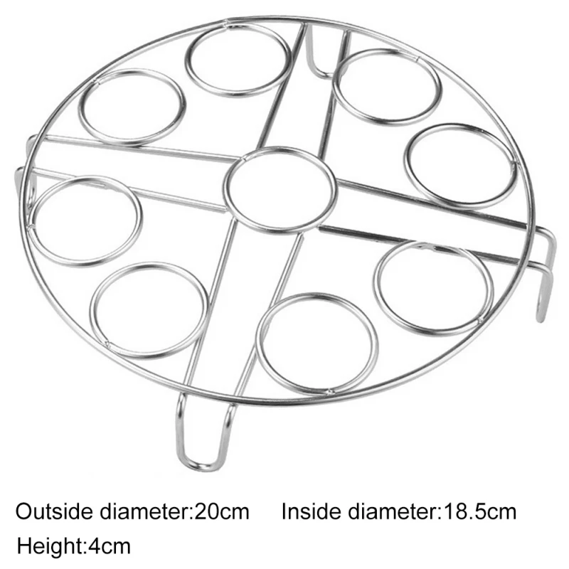 Стойка для яйцеварка, кастрюля для быстрого приготовления, аксессуары для кухни, 9 отверстий, Штабелируемый кухонный тривет, емкость из нержавеющей стали, Воздушная фритюрница, Паровая стойка