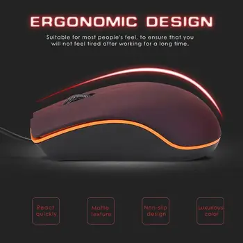 

Notebook Desktop Computer Matte M20 Wired Optical Mouse NEW