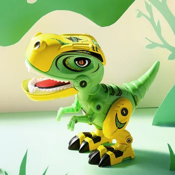 

Doolland Children Dinosaur Action Robot Toy Alloy Body Dinosaur Model Tyrannosaurus Toys Sound Light Kids Early Education Toy N1