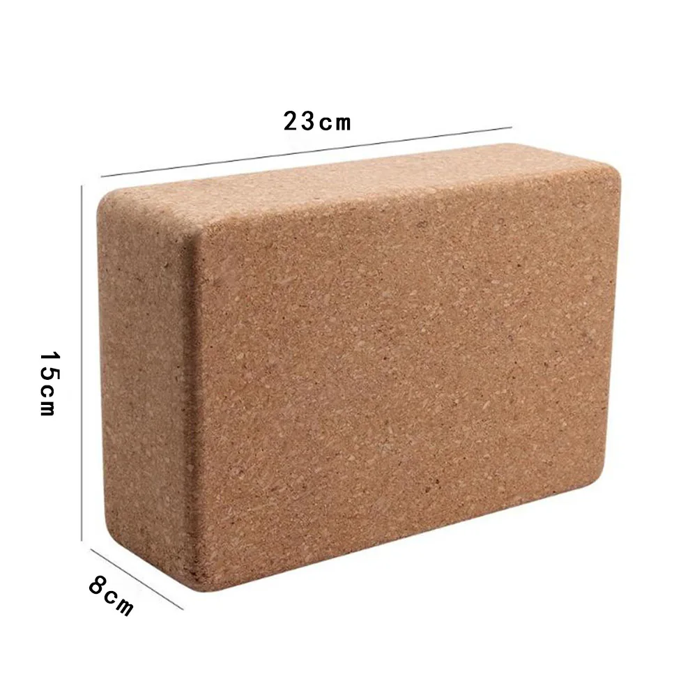 

1PC 100% Cork Wood Yoga Block Brick Workout Equipment Odorless Fitness Gym Exercise Sport Tool Can Accept Logo Patter Design