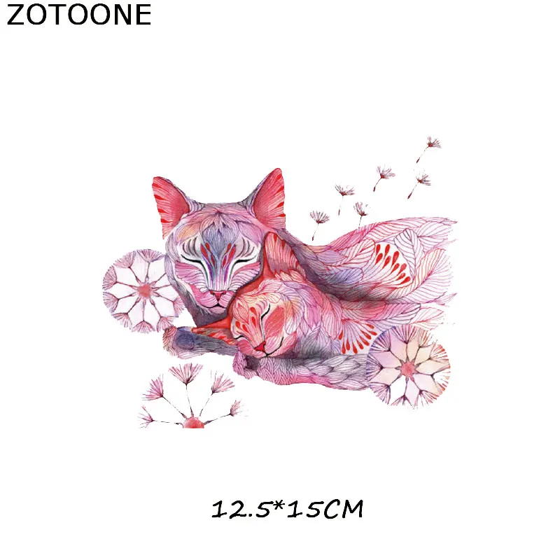 263 ZOTOONE живопись тушью животные гладить на передачу полосатые наклейки на одежду DIY Термоаппликации моющиеся приложения термо-Стикеры для одежды - Цвет: 263
