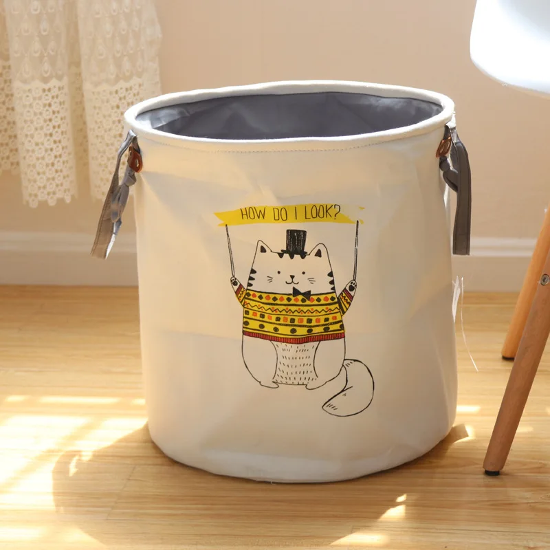Высококачественная Складная Брезентовая корзина для грязной одежды из мультфильма, ведро для хранения детских игрушек, покрывало и коробка для хранения журналов, Органайзер