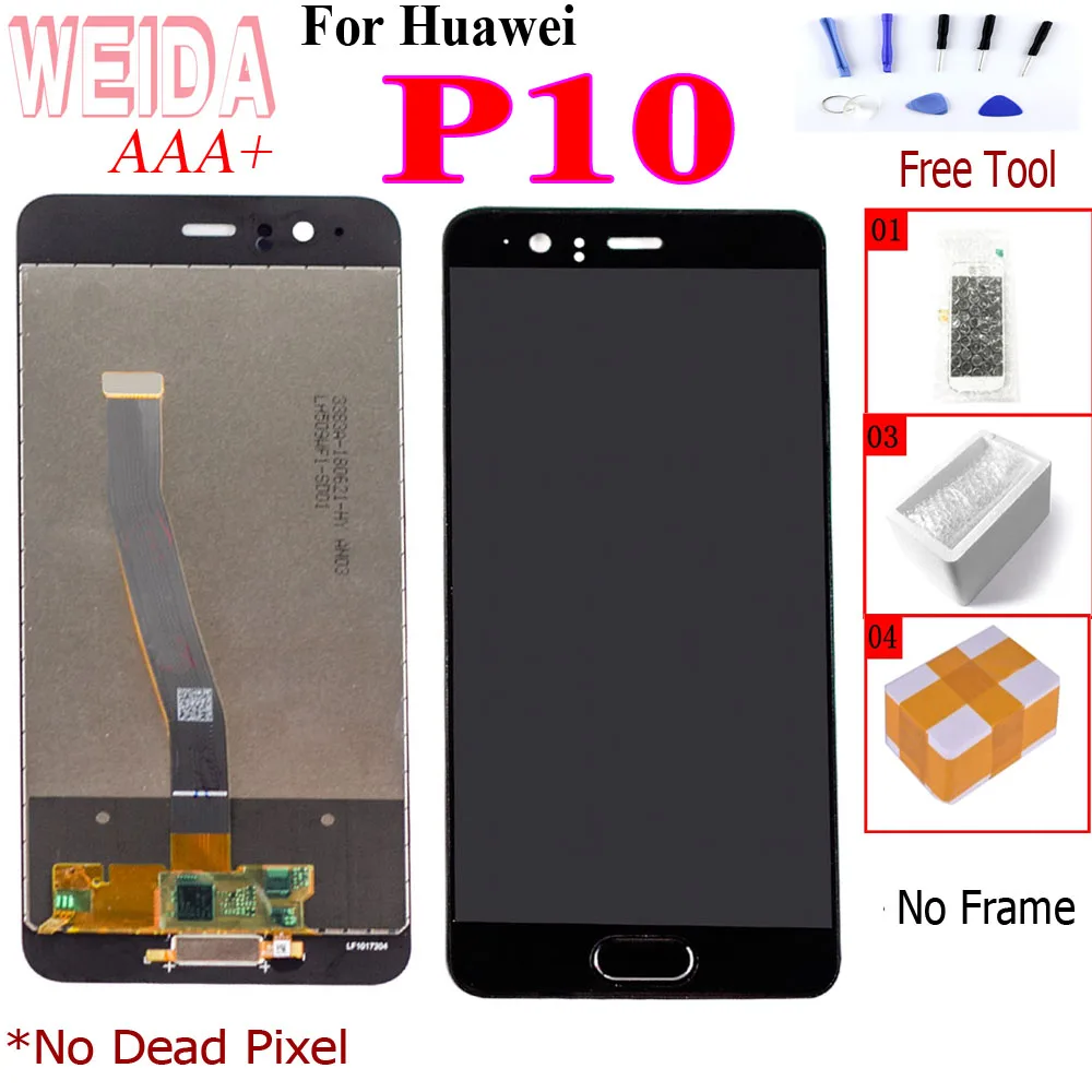 

WEIDA 5.5" LCD For Huawei P10 LCD Display Touch Screen Digitizer Assembly For P 10 LCD Replacement With Tools