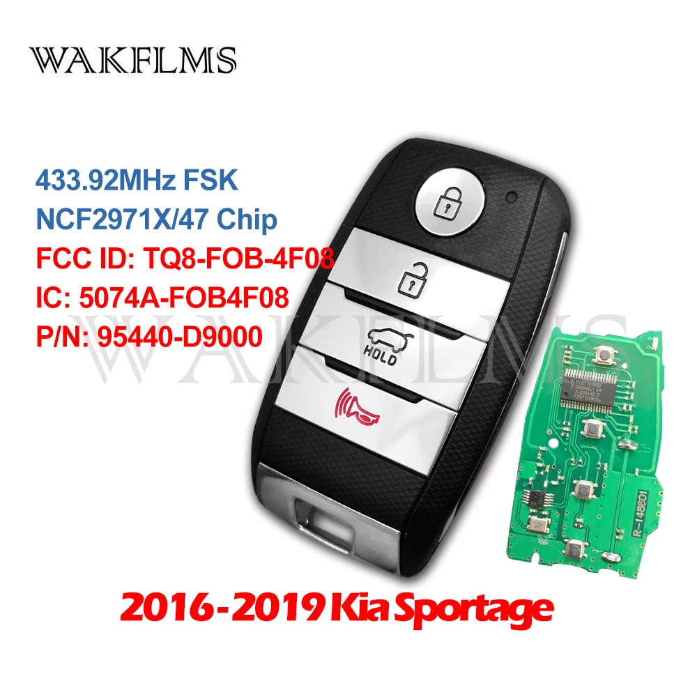 95440-D9000 For KIA Sportage 2016 2017 2018 2019 Proximity Keyless Entry Go Smart Remote Key TQ8-FOB-4F08