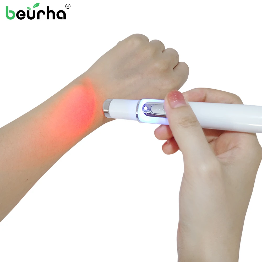 

Dropship Medical Red Light Therapy Laser Pen Soft Scar Wrinkle Eye Wand Eye Massager Acne Removal Treatment Device Pen With Box
