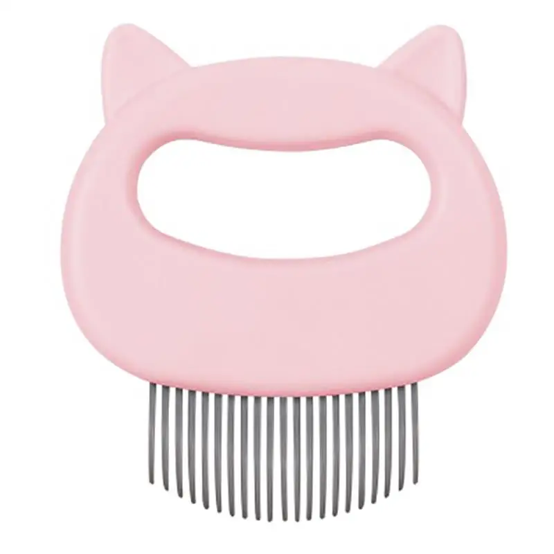 Pink Расчески для удаления собачьей шерсти, щетка для кошек и массажа из нержавеющей стали, инструменты для ухода за лошадьми, косметические щетки для кошек, товары для выпадения волос, товары для домашних животных - Цвет: Pink
