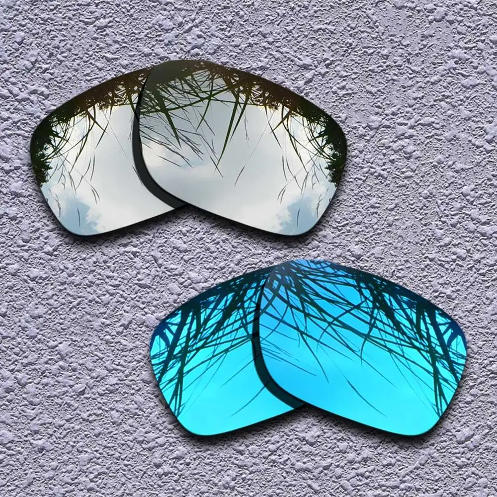 Silver-Blue 2 пары поляризованных сменных линз для солнцезащитных очков Oakley Holbrook-несколько вариантов - Цвет линз: Silver-Blue