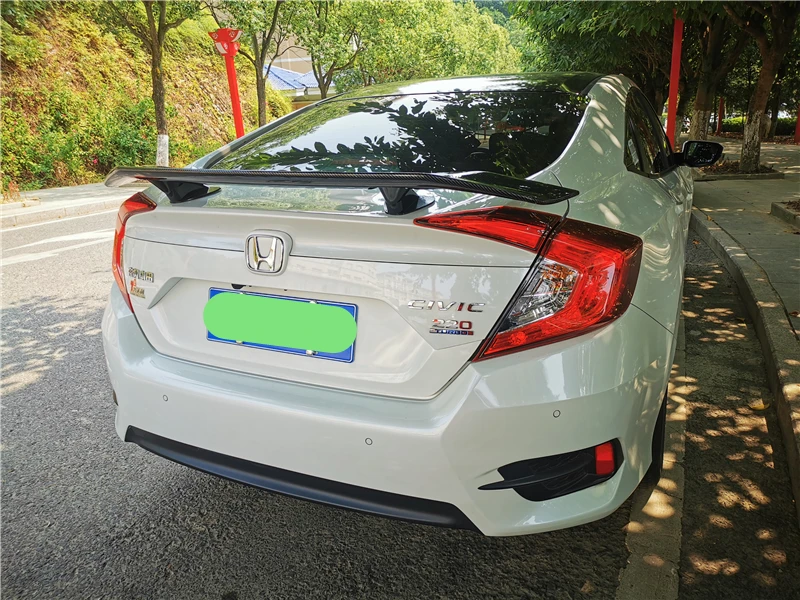 Используется для Honda Civic спойлер 17 18 19 лет заднего крыла переоборудование аксессуары клей без перфорации