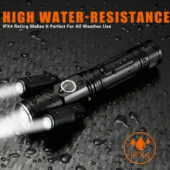 

3 In 1 LED Flashlight Rechargeable Zoomable Torch for Outdoor Camping Emergency ALS88
