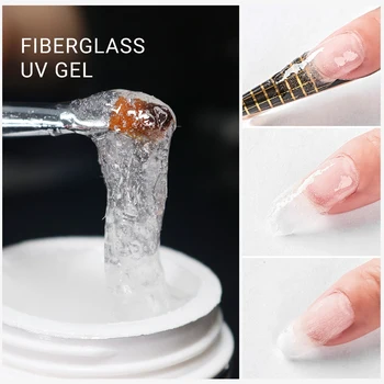 

15g UV Fiber Base Coat Nail Gel Repair Broken Nails Phototherapy Gel Soak Off Strong UV Builder Gel