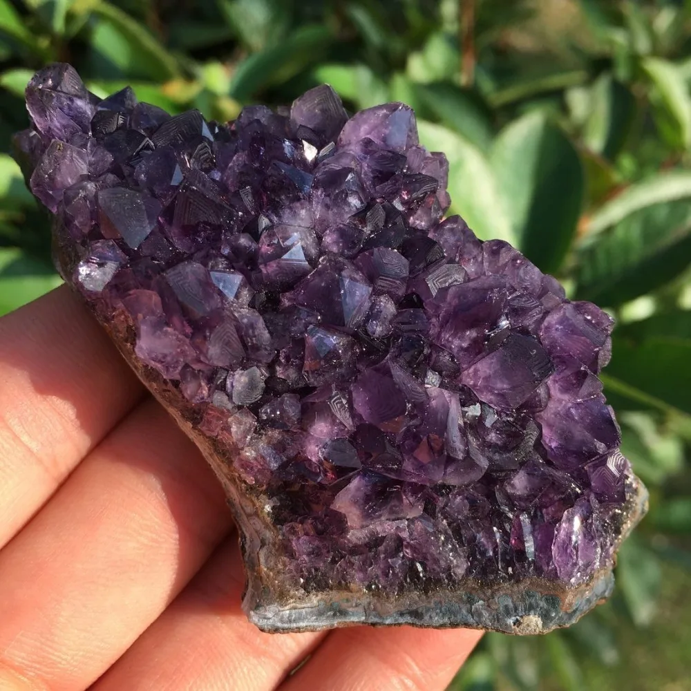 Натуральный привлекательный Аметист гроздь кристаллов кварца с лечебным действием, образцы 110-120 г