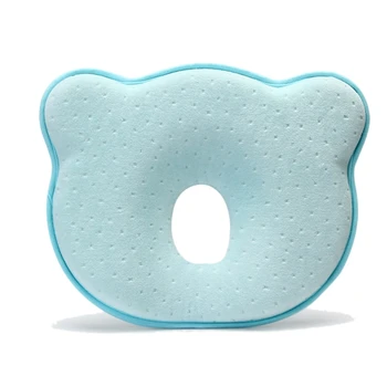 

Memory Foam Baby Pillow Breathable Baby Shaping Pillows To Prevent Flat Head Ergonomic Newborns Pillow 0-12M Blue