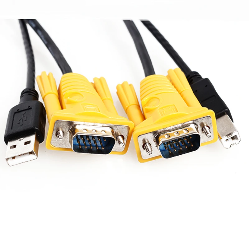 

VGA KVM cable Dual Parallel USB Print Line +VGA Cable KVM Switch Dedicated Line 1.5m 3m 5m
