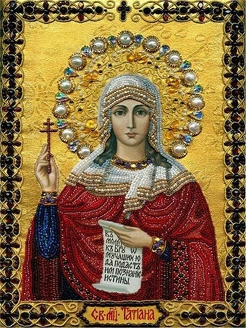 12 Round Full Diamond Embroidery Religion Icon DIY Cross Stitch Diamond Painting Virgin Mary Rhinestone Full Drill Diamond Mosaic - Цвет: 12