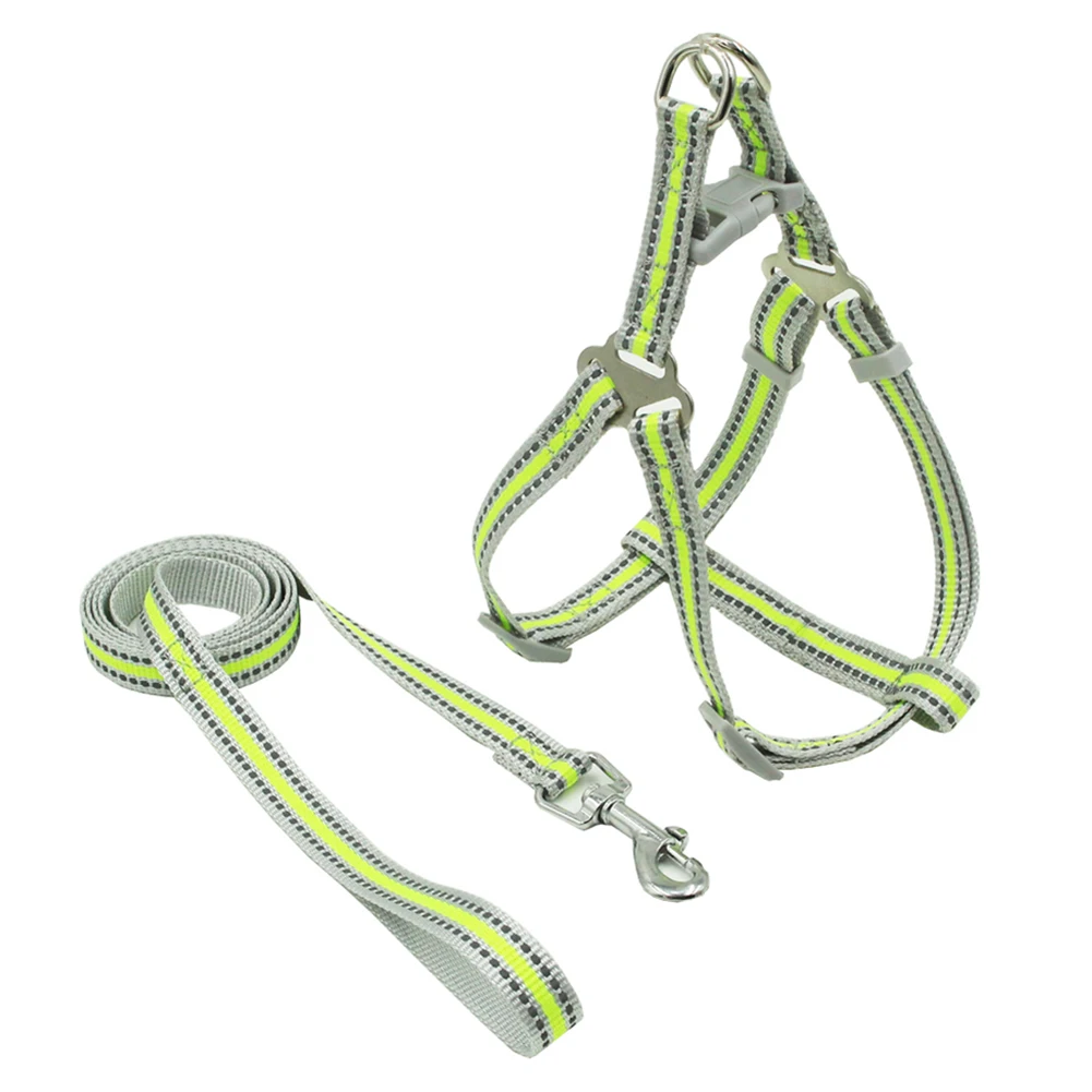 Adjustable Reflective Pet Dog Chest Straps Nylon Walking Traction Rope Dog Lead Leash