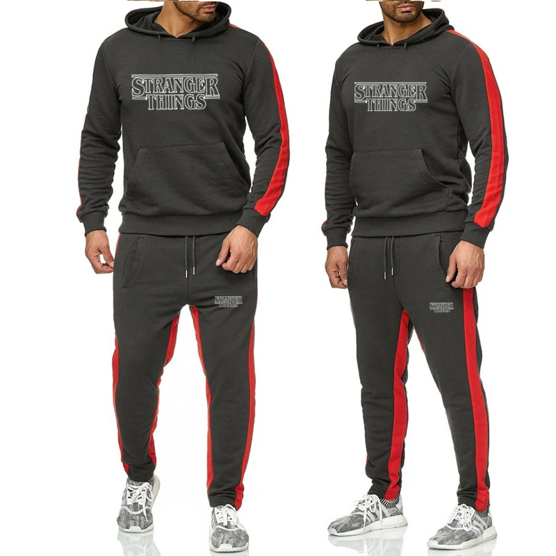 

Winter Autumn Men Hoodie sweatshirt jacket+ joggers sweatpants man printing suits sportwear Tracksuit Fight Color Brand clothing