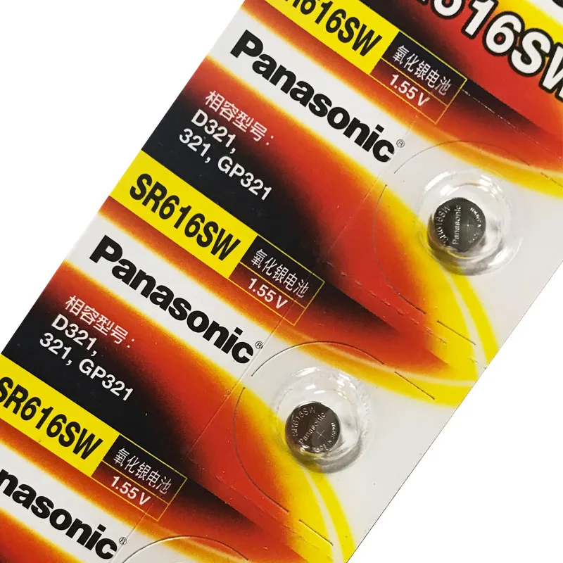 5 шт./партия Panasonic 1,55 V SR616SW 321 Серебряный оксид часы батарея D321 321 GP321 6,8*6 мм Кнопка батарея Сделано в Японии