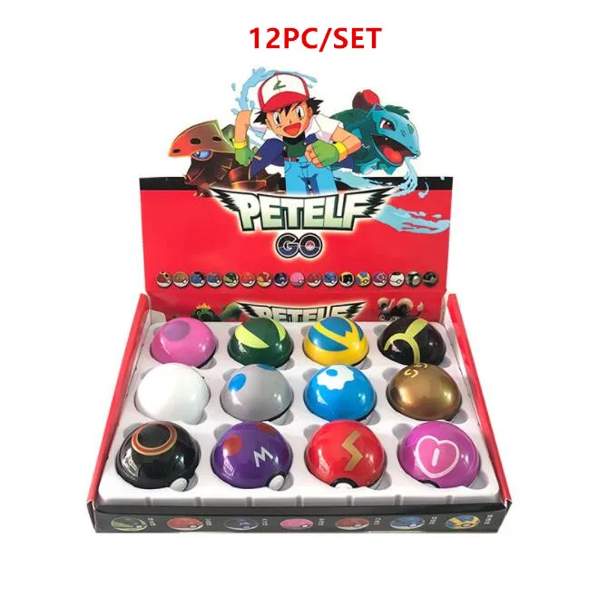 

12 Pcs/Set PVC pokeball cute pokemon figures Toys for children Pikachu Japan Anime figures Pokemon Ball pokemon go figures
