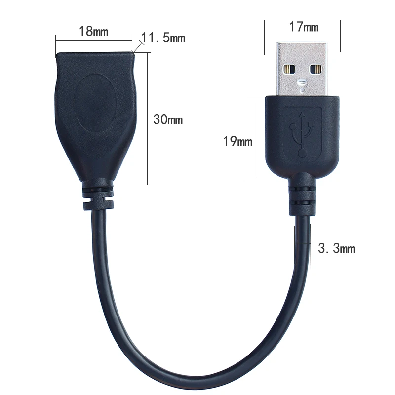15 см USB 2 0 A Male к женскому Удлинительный адаптер кабель|usb cable female male|usb male to femaleusb |