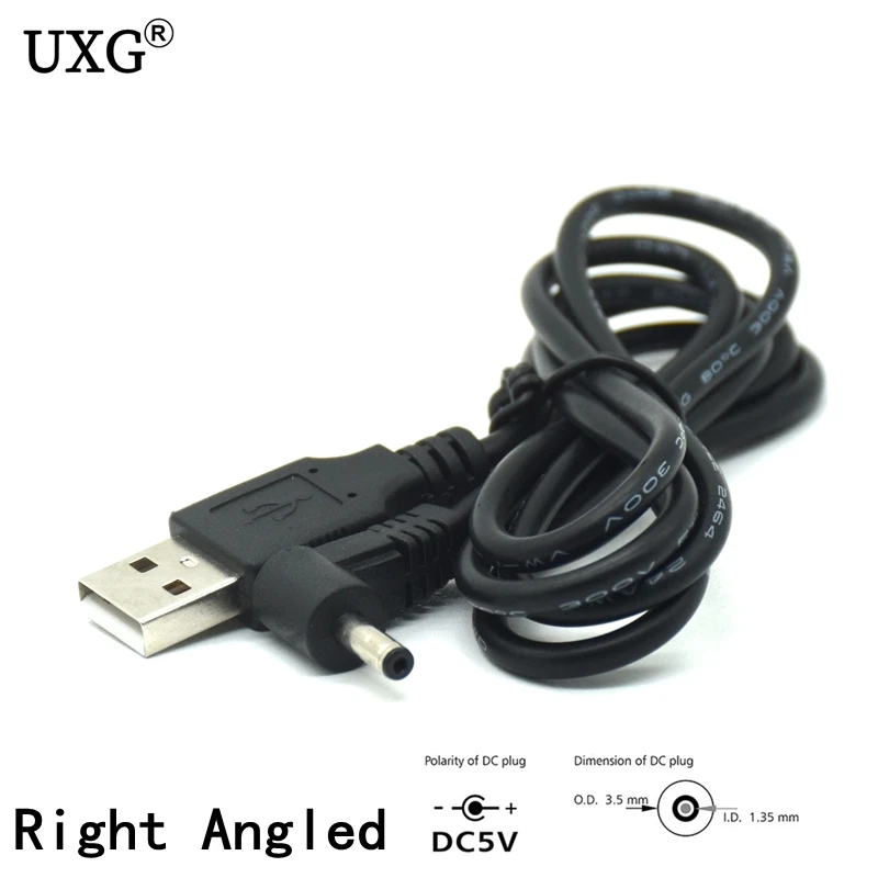 Dc 2a Power Plug Usb Convert 3.5*1.35mm/dc L Shape Jack With Cord Connector Cable 1m - Pc Hardware Cables Adapters - AliExpress