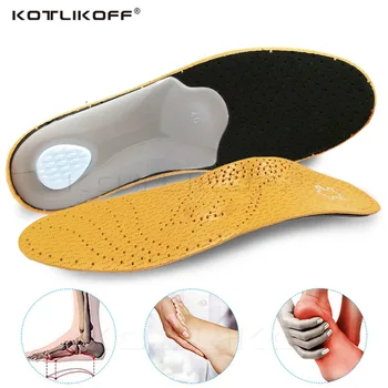 

Leather orthotic insole for Flat Feet Arch Support orthopedic shoes sole Insoles for feet men and women Business shoes Pads