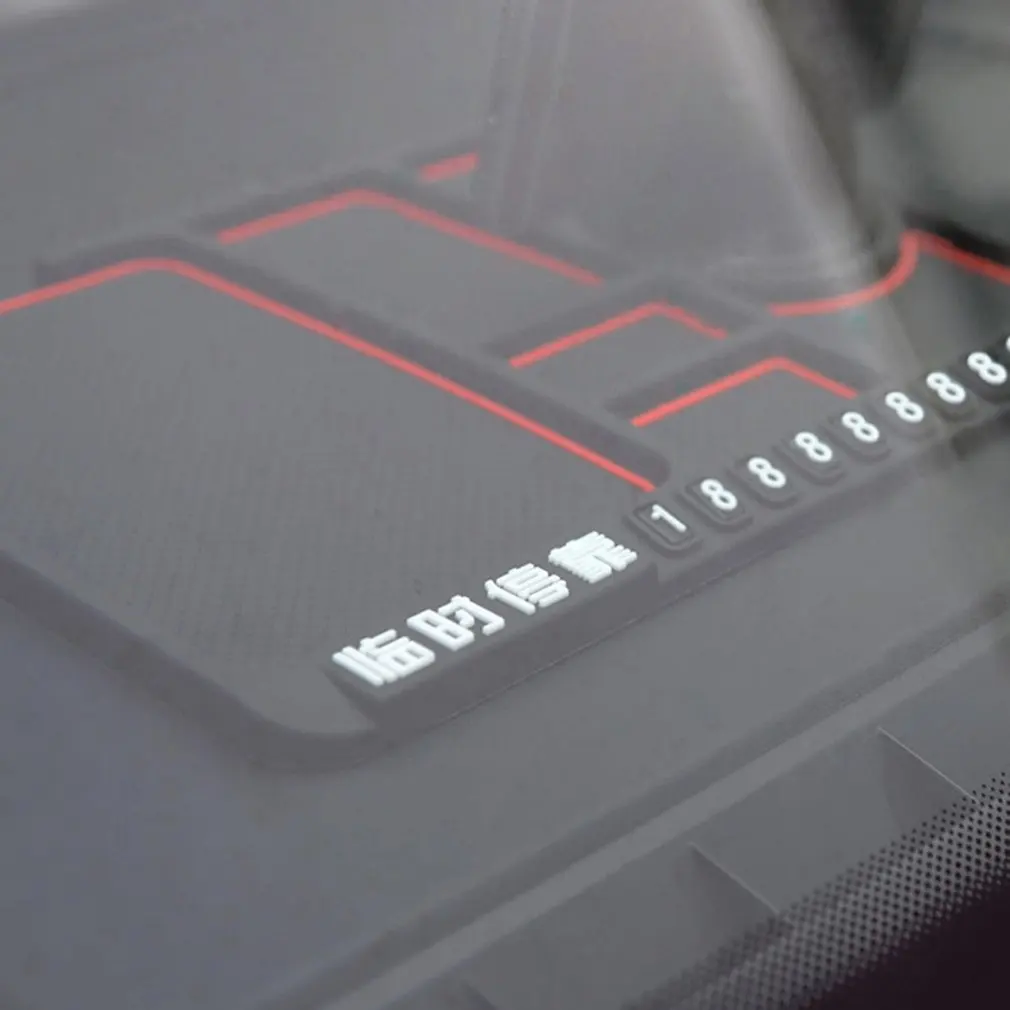 Silicone Car Anti-Slip Mat Auto Phone Holder Sticky Anti Slide Dash Phone Mount Parking Number Card Car Pad Mat