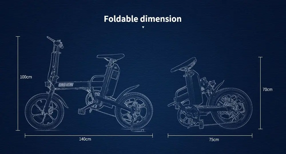 F16-PLUS складной электрический велосипед с тремя режимами езды ebike 36 в 250 Вт Мотор 25 км/ч 65 км Диапазон 16 дюймов шины электрический велосипед