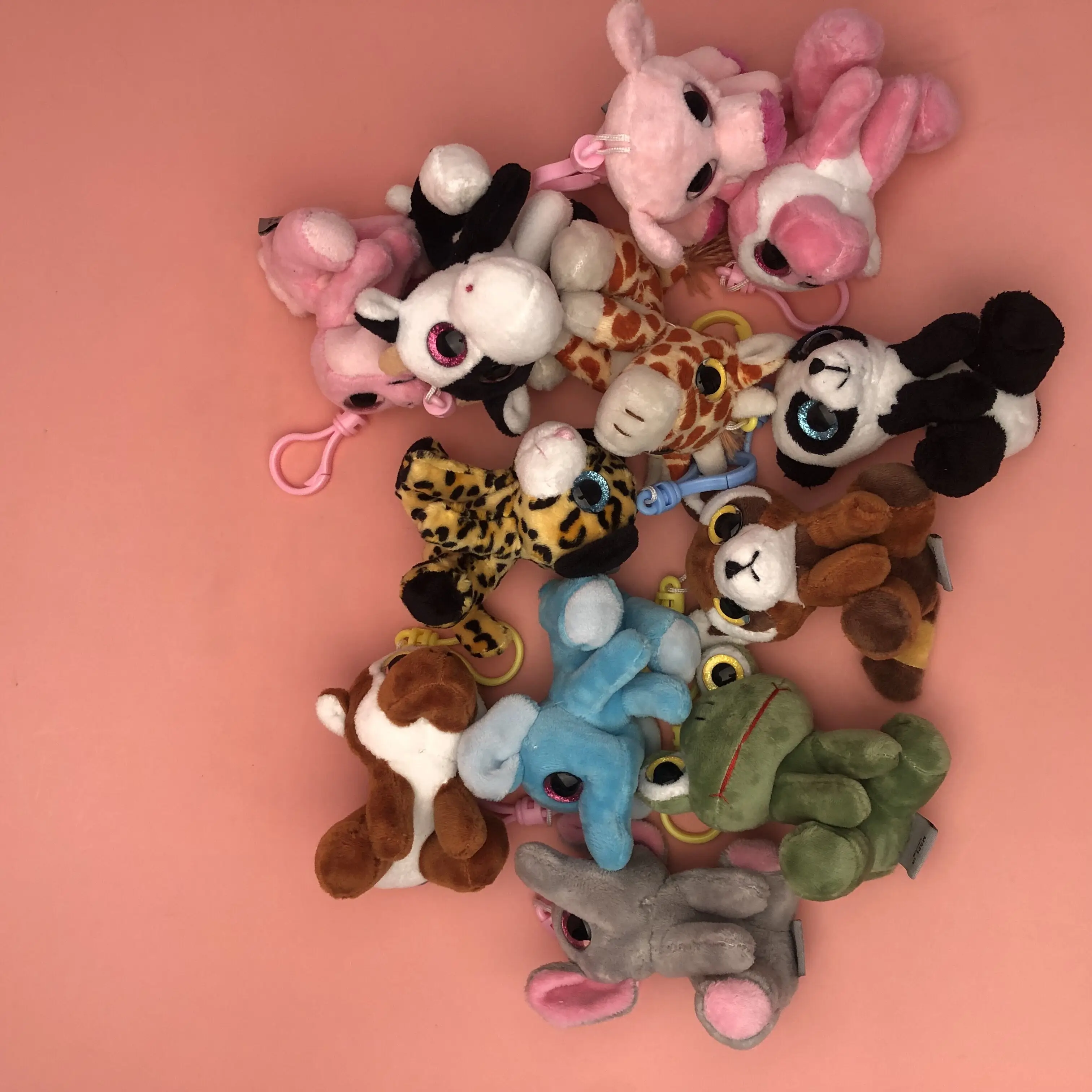 10 см животные лягушка Леопард плюшевый кулон украшение для рюкзака брелок