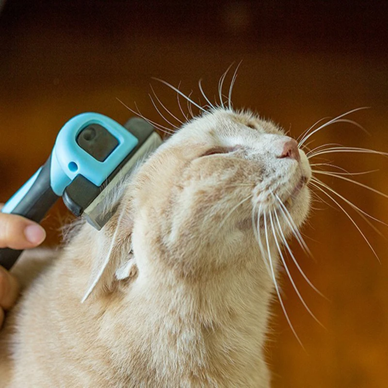 Pet Cat Щетка для собак расчески Съемная Щетка Насадка гребень удаление волос расческа-триммер Наборы инструментов для домашних животных аксессуары