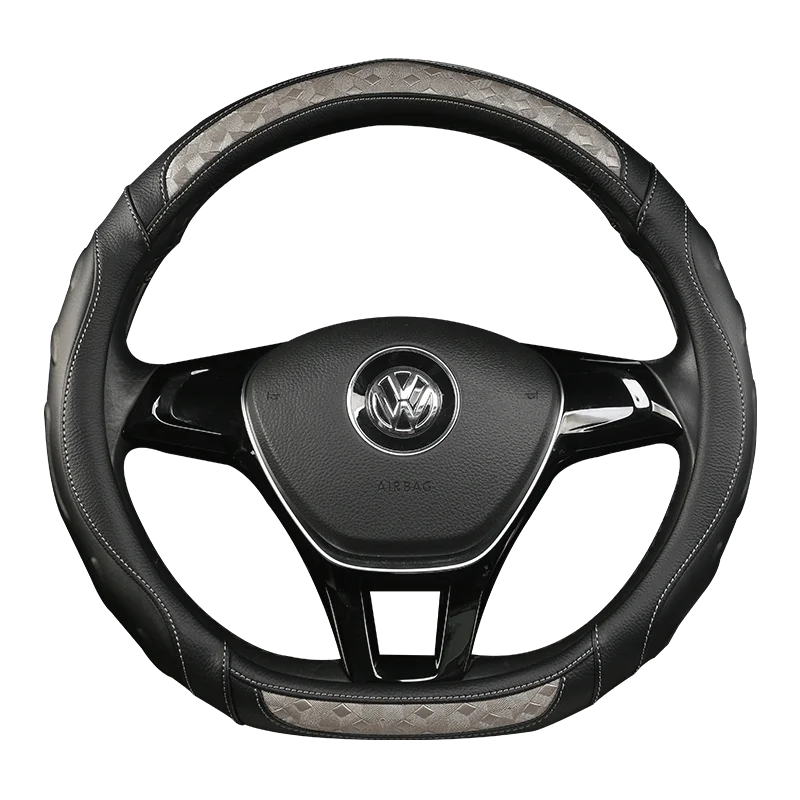 Карбоновый кожаный чехол на руль для Nissan 2010- Sunny 2011-2013 Versa 2012- Almera Cube - Название цвета: 19003-D