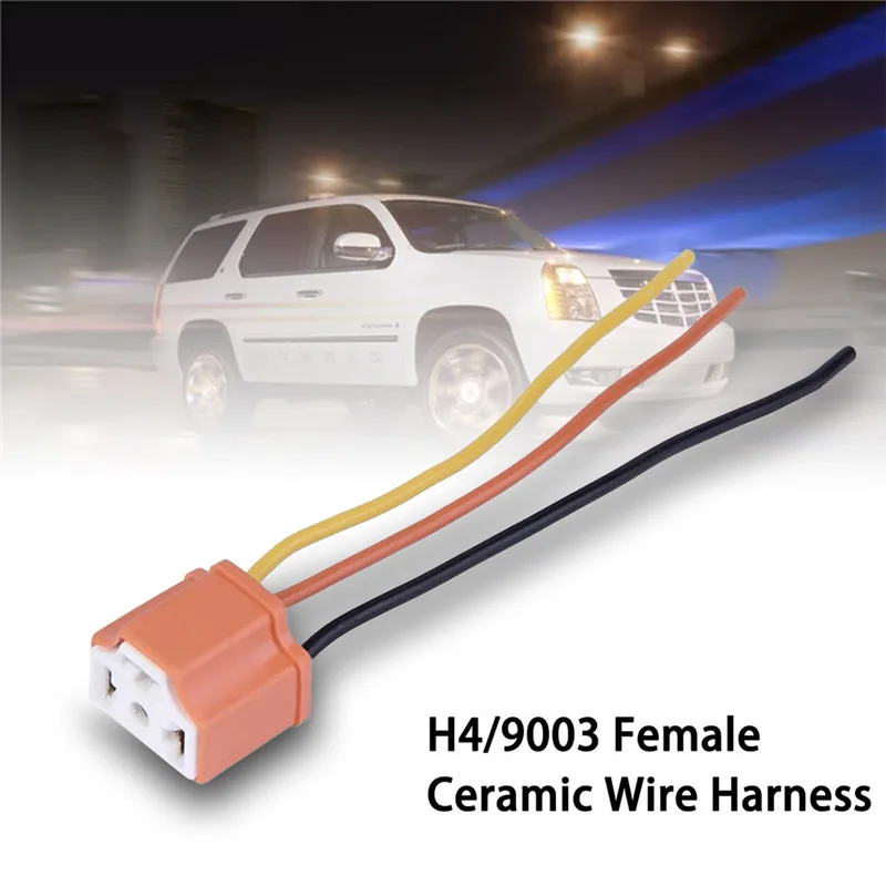 H4/9003/HB2 женский Керамический автомобильный разъем для фар розетка переходник высокая термостойкость длительный срок службы автомобильные аксессуары