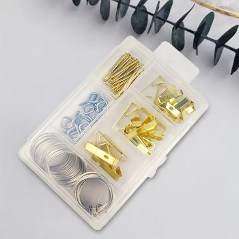

60pcs Photo Frame Hook Pipe Nail Wall Anchor Hanging Screw Kit Metal Hook Screw Hanger Firmware Hardware Accessory Combination