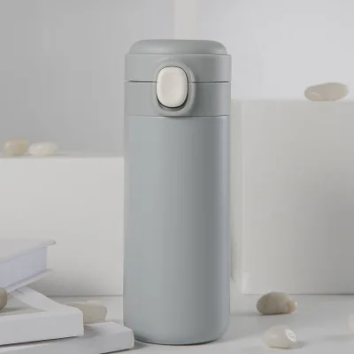 5 350/500ml Bouncing Cover Stainless Steel Vacuum Flask With Cover Portable Student Couple Straight Cup Outdoor Hot Travel Mug - Цвет: 5