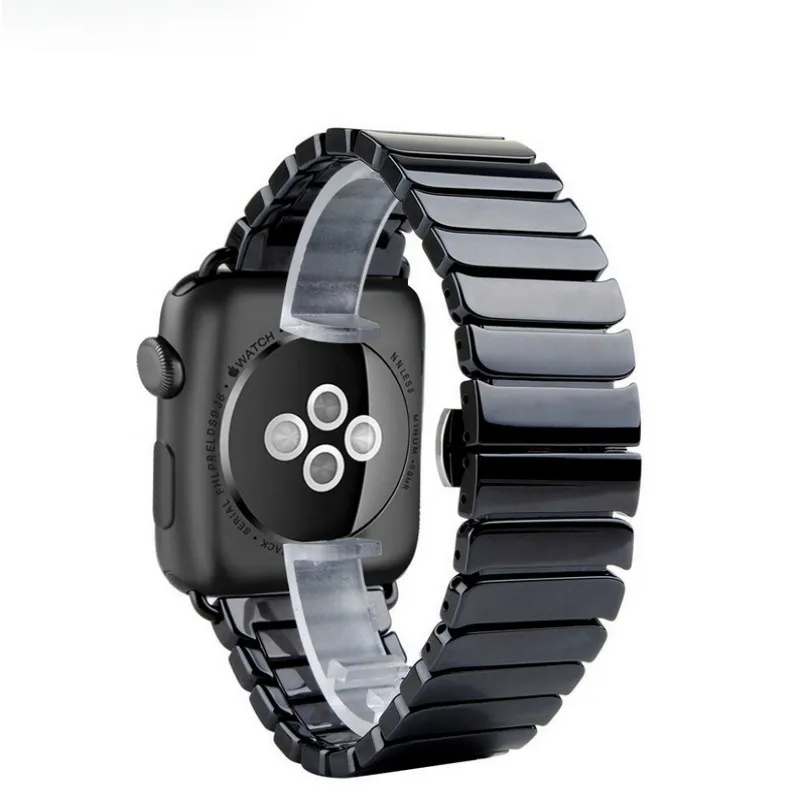 Керамика ремешок для наручных часов Apple Watch 4/3/2/1 пианино Краски роскошные часы-браслет для наручных часов iWatch 3 Топ Элитный бренд ремешок для наручных часов