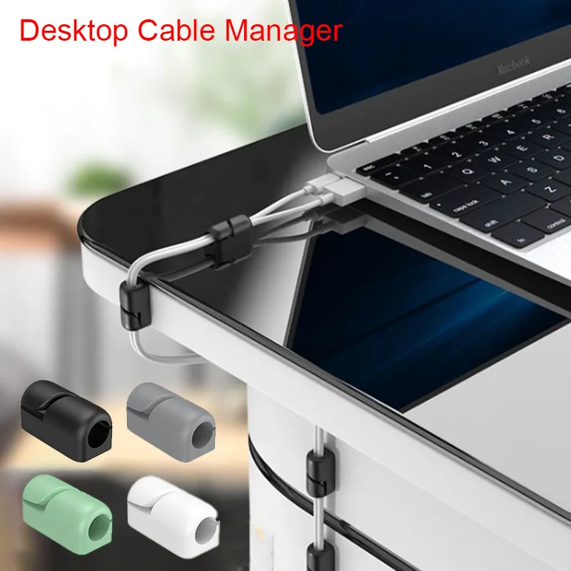 

New Silicone Button Cable Winder Wire Organizer Desktop Organizer Line Holder