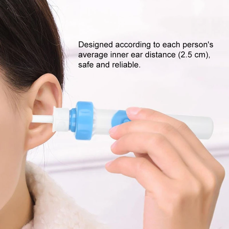 Удобный очиститель для ушей, Электрический вакуумный инструмент для чистки ушей, мягкий детский бесшумный наушник