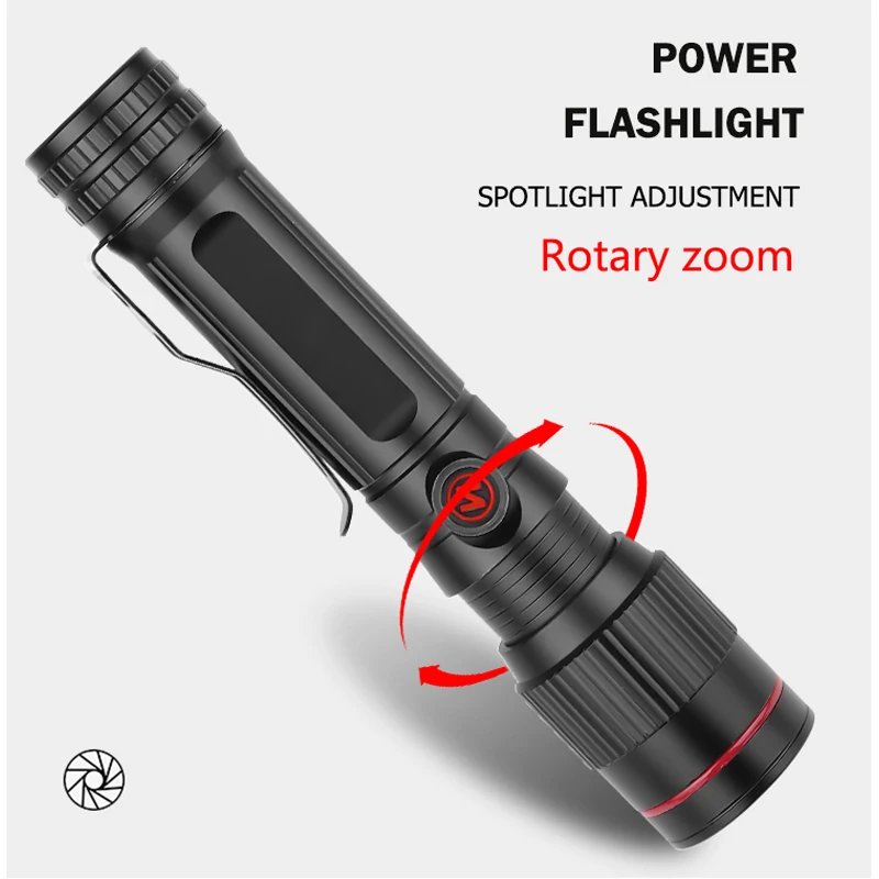 Мощный светодиодный фонарик 50000LM P8 фонарик USB зарядка светодиодный фонарь с зумом lanter 1*18650 батарея для кемпинга Велоспорт лампа