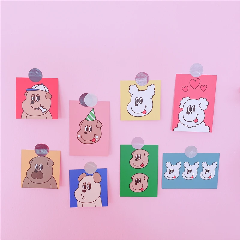 8 шт./лот милый щенок набор карт Kawaii животные карта фото Ablum украшения Мобильный