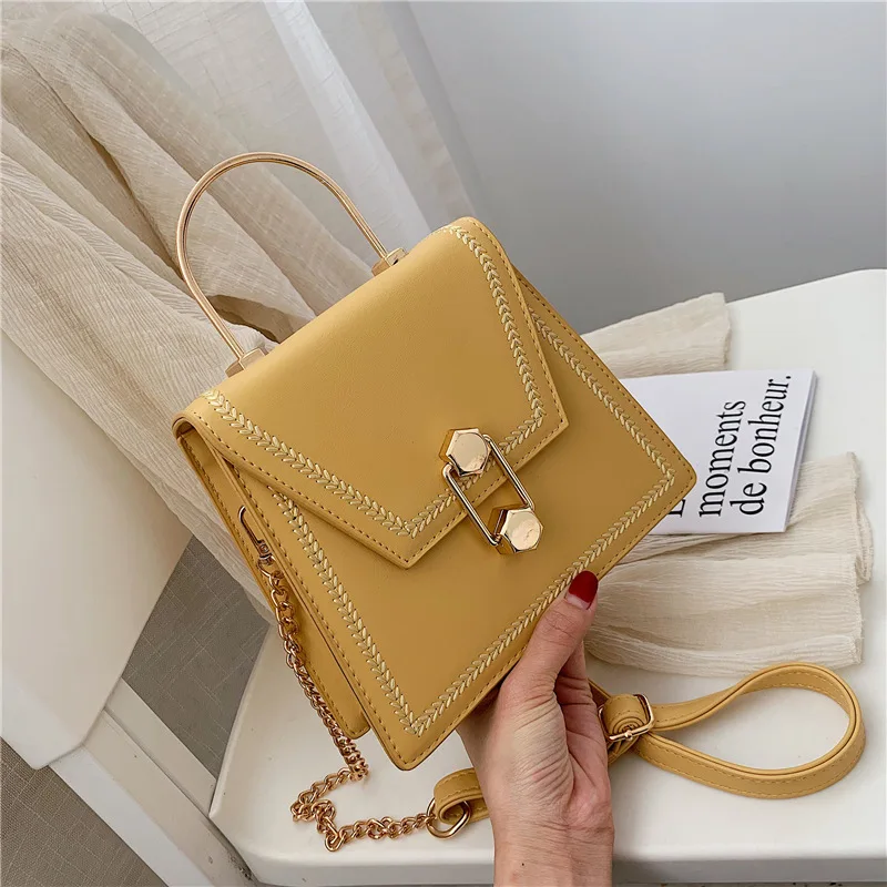 Nueva moda mango de Metal, bolsos bandolera de alta calidad