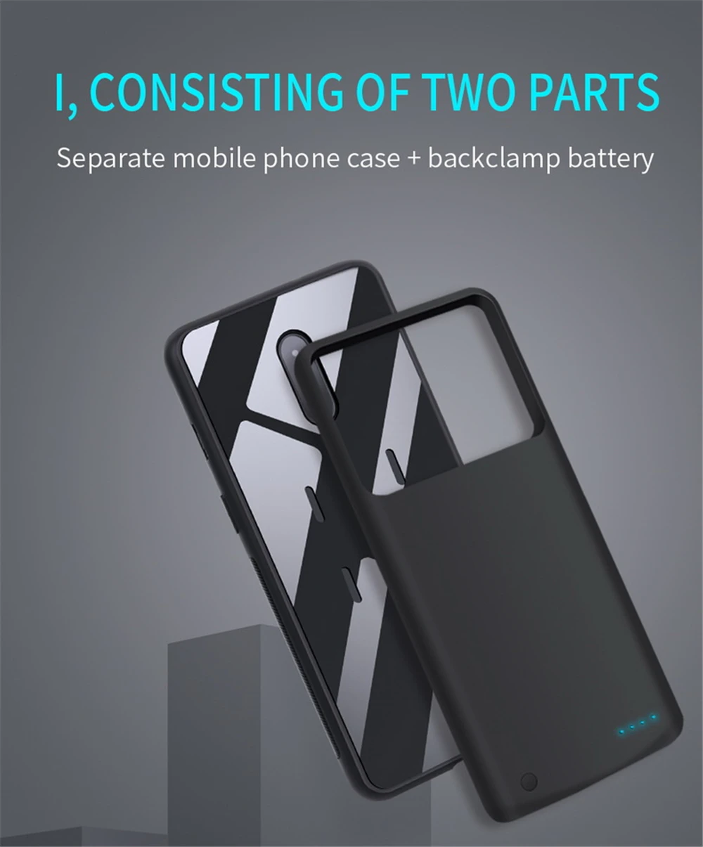 

New 7000mAh Power Bank Charging Cover Cases For Huawei Nova 5 Power Case External Battery Power Charger Cases