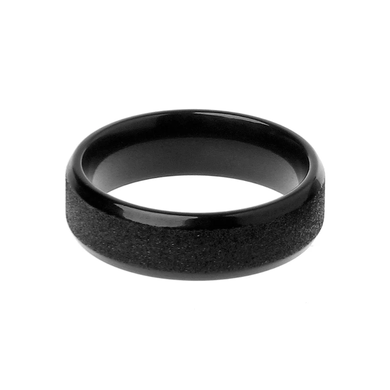 

Lover Titanium Steel Rainbow Wedding Ring 6MM Wide Rough Gay Pride LGBT Jewelry DXAA