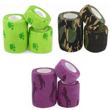 

1/3/5pcs First Aid Adhesive Bandage Medical Therapy Self Adhesive Bandage for Hand Leg Protective Muscle Wrist Tape Stretch Band