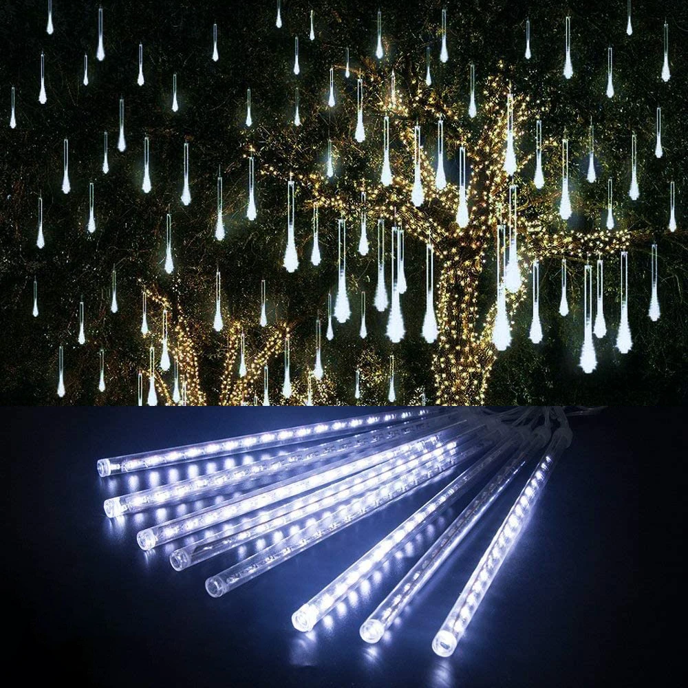 

Christmas LED Meteor Shower Garland Decoration Lights For Holiday Strip Light Outdoor Waterproof Fairy Lights For Home Eave Tree