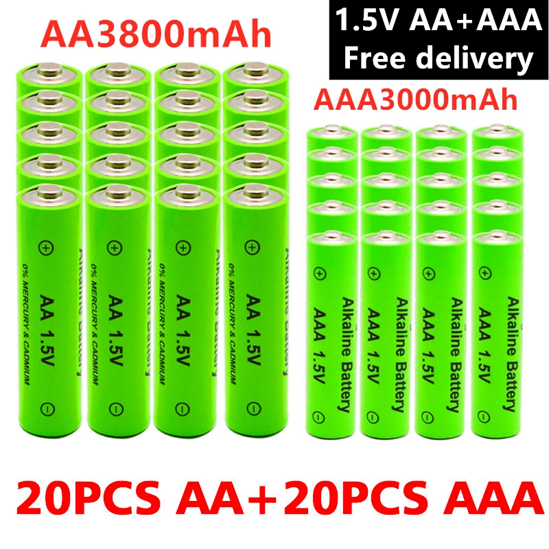 Никель-металлогидридные AA/AAA перезаряжаемые щелочные батареи 1 5 в 3800 мАч и 3000 для