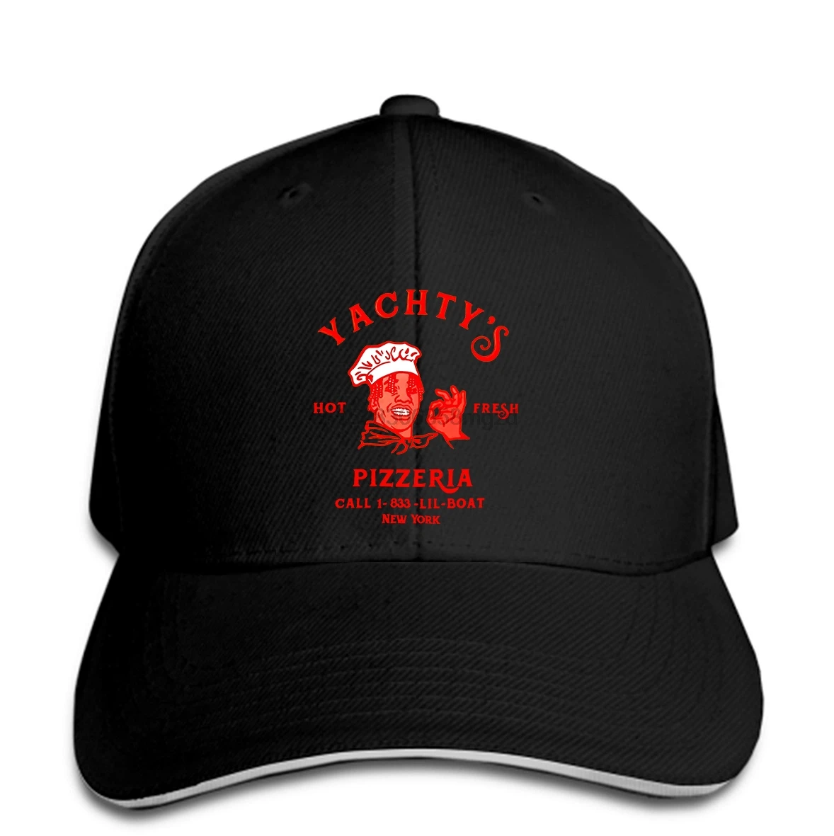 Новая шляпа Lil Yachty Yachtys pizzeria pie Белая Кепка с коротким рукавом женская кепка |