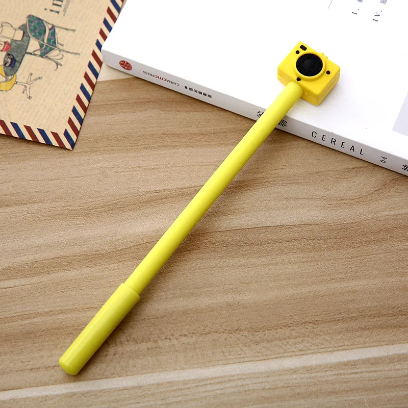 Korean Creative Camera Gel Pens Stationery Cartoon Cute Black Neutral Pen Office& School Supplies