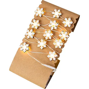 

Christmas Tree Lights Decorative Lights Wooden Snowflakes Elk LED Lights Christmas Decoration Lights